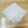 Ensemble de 12 mouchoirs de mariage en coton blanc, Hankies en dentelle au Crochet pour femmes, mouchoir pour dames 12x12 pouces