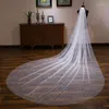 Bridal Veils Nzuk 2023 Wedding Collection Ivory 4 meter lange pailletten Sky Star Shine Luxury Bruid Hoofddress Matiage