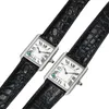 Montre pour femme à la mode pour hommes 34 mm Boîtier en acier inoxydable 316 Bracelet en cuir Mouvement à quartz montres de créateur montres de luxe Changez de bracelet rapidement