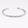 Bangle Custom Name Positive Inspirational Bracelet Personalized Jewelry Initial Engraved & For Woman