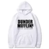 Sweats à capuche pour hommes Sweats Harajuku The Office Sweat MenWoemn Fleece Hoodies Dunder Mifflin Paper Inc Sweat à capuche Unisexe Crewneck Moletom Feminino Sweat à capuche 230114