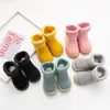 First Walkers Winter Products Children's Sock Soild Shoes Lamb Wool Snow Socks Shoes Baby Embroidery Socks Toddler First Walkers 230114