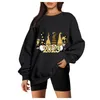 Women's Hoodies 2023 Cartoon Print Fitness Crop Hoodie Top Autumn e Winter Oversazed 3D Abstract Vintage Domenne Fedette alla moda