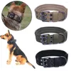 Dog Collars Outdoor Hunting Tactical Military Adjustable Nylon Leash Metal Buckle Training Removable Pet