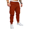 Men's Pants Casual Men Ankle Slim Fit Midwaist Stretch Hip Hop Jogger Length Fashion Breathing Trousers#G30