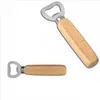Openers Wood Handle Beer Bottle Opener Stainless Steel Real Strong Kitchen Bar Tool Wooden Drop Delivery Home Garden Dining Dhfas