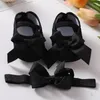 First Walkers Anti-slip Sole Soft Toddler Walking Shoes Infant Cute Bowknot Baby Girls Headband Set