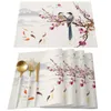 Capas de cadeira Plum Blossom Magpie Cover Spandex Elastic para Wedding El Kitchen Dinning DecorChair