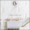 Storage Bags 3 Pocket Cotton Linen Wall Hanging Organizer Bag Mtilayer Holder Home Decoration Makeup Rack Jewelry Pab15336 Drop Deli Otuux