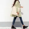 Shopping Bags 12PCS / LOT Canvas Bag Eco Foldable Pure Colors Tote Folding Handbags Casual Shoulder Cart Handbag