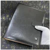 Anteckningar Classic Black /Brown Leather ER Agenda Handmade Note Book Luxurs Periodical Diary Business Notebook A5 Drop Delivery Office DHTQW