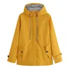 Women's Jackets Oversized 2023 Women Solid Rain Coat Outdoor Waterproof Hooded Raincoat Windproof Jacket Long Sleeve Windbreaker Plus Size