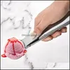 Other Kitchen Dining Bar Household Kitchen Gadgets Solid Color Thickened Stainless Steel Ice Cream Ball Digger Fruit Drop Deliver Dhqrk