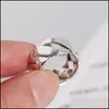 Band Rings Genuine 925 Sterling Sier Open Ring For Women Men Vintage Thick Braided Korean Design Fine Party Punk Jewelry Ymr729 Drop Otmtc