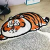 Teppiche Niedlicher Tiger-Teppich, weicher Plüsch-Cartoon-Teppich, Kinderzimmer, Nachttisch-Dekoration, Bodenmatte, rutschfest, saugfähig, Badezimmer-Fußmatte