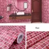 Fondos de pantalla Mosaico rojo grueso Azulejo impermeable Etiqueta de la pared Cocina A prueba de aceite Papel tapiz de alta temperatura Película de renovación de baño autoadhesiva