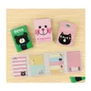 Noter Kawaii 4 Folding Memo Pad 1 PC Sticky Notepad Bokm￤rke Gift Stationery S￶t klisterm￤rke Drop Delivery Office School Business Indus Dhjtd