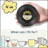 Other Home Decor 6Pcs Plastic Retro Vinyl Record Cup Mat Antislip Coffee Coasters Heat Resistant Music Drink Mug Table Placemat Drop Dhpob