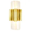 Lampes murales Lumière moderne LED Éclairage d'or Luxe Cristal Sconce Chambre Chevet Allée Salon Fond Cuisine Décor Intérieur Lampe