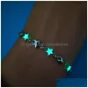 Charm Bracelets Luminous Bracelet Glowing In The Dark Stars For Women Female Light Up Jewelry Gift Wrist 2021 Trend Drop Delivery Dhh4L