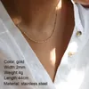 Catene collana di colore oro per donna girocollo 316L Catena in acciaio inossidabile Simple Clavicle Gioielli WholeSaleChains