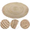Table Mats Mat Placemat Cup Heat Round Dining Decorative Resistant Pads Place Pot Proofdish Coasters Woven Drinkspad
