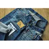 Mäns jeanssås Zhan 315xx-sx01 Rippade män selvedge denim för nödställda Destroe Wash Taper Fit 15 oz