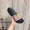 Erkekler slaytlar terlik tasarımcıları Flip flop için kadın sandal çiçek brokar düz terlik çizgili sandalet yaz plaj gg terlik