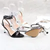 Sandalen KM-Roya Qualität 2023 Frauen Sommer High Heel Stiletto Schnüre-up elegante Partyschuhe Plus Size