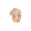 مصمم الأزياء خواتم S925 Sterling Silver Ring for Woman with Gemstone Serpentine Rings v Gold Gold Ruxury Rings Rings Proposal