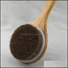 Szczotki do kąpieli gąbki płuczki bambus długi uchwyt pędzel do czyszczenia okrągłe głowica szczotki do włosów mas złuszczający korpus kąpiel dhmsh