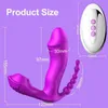 Zabawki erotyczne masażer 3 w 1 Suck Dildo Vibrator 7 Mode doustne łechtaczka prawdziwy penis stymuluje pochwę koralików anal.