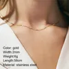 Catene collana di colore oro per donna girocollo 316L Catena in acciaio inossidabile Simple Clavicle Gioielli WholeSaleChains