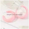 Серьги Hoop Huggie Simple Punk Circle Acril Candy Color Boho Resin 2022 Miticolor Заявление винтажные серьги для женщин для женщин подарок DH3T4