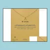 Colares pendentes Marca garçante com cartas de colar de elefante de elefante de elefante dourado para o colar cruzado para as jóias femininas de moda Drop Deliver