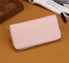 Mens designer plånbok kvinnors kreditkortshållare handgjorda pu läder rosa zip mynt lång handväska fina plånböcker designers kvinna pass176v