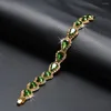 Lien Bracelets Mode OL Cristal Vert Goutte D'eau Bracelet Bracelet Main Bijoux Pour Femmes De Luxe Strass De Mariage Charme Bracelets