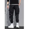 Men's Pants Men's Cargo Fashion Hip Hop Multi-pocket Trousers Trendy Streetwear Solid Sweatpants Pantalones Casual Hombre