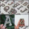 Perles Arts Artisanat Cadeaux Maison Jardin 26 Lettres Strass Alphabet ABC Coudre Fer Ones Rainbow Brillant Badges Pour Nom DIY Robe Drop Dhr75