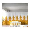 Décoration de fête 20Ft L X 10Ft H Arrivée Glace Soie Rideau Drapé Toile de Fond Avec Broche Pour Mariage Drop Delivery Maison Jardin Festif S Dhm0L