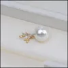 Schmuckeinstellungen Großhandel 18 Karat Gold Perle Anhänger Halskette AU750 DIY Frauen Mode Hochzeitsgeschenk Drop Lieferung Dhsuy