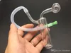 Mini Bubbler Bong Glass Blunt Bubbler Kleine Oil Rig Glazen Olie Bekel Bongwaterpijp voor rookpijp DAB Rig met slang 2 stks