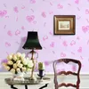 Papéis de parede Youman Modern Auto -adesivo Fabric Kids Room Living Quarto Rosa Padrão de Flores de Flores Padrões Menina Garota Papel de Parede