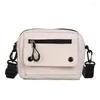 Axelväskor för kvinnor 2023 Pure Color Casual Tote Outdoor Bag Canvas Handväska blixtlås Luxury Bolsas Femininas