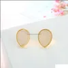 Stud American European Fashion Women Simple Gold Waterdrop Drusy Earring 15 mm ręcznie robiony Druzy Trendy Biżuteria Kamienna DHS0G