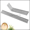 Drinking Straws Stainless Steel St Bent And Straight Sts Metal Party Wedding Bar Tools Drop Delivery Home Garden Kitchen Dining Barwa Dh7Ir