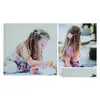 Главная полоса головная повязка 6pcs Kids Girls DIY Стильбание Спиральные бигрлеры ролики платье с головой