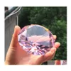 Craft Tools 80Mm Color Clear Crystal Diamond Shape Paperweight Glass Gem Display Ornament Wedding Home Decoration Art Material Gift Dhjhf