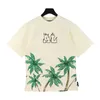 Palms a maniche corte Plus size Magliette da uomo in cotone pesante magliette con magliette con magliette oversize vintage T-shirt Streetwear Tee Unisex Trend BrandP94J