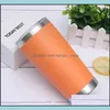 Tumblers 20oz Tumbler dubbel v￤gg rostfritt st￥l vakuum insation kaffekopp b￤rbar sport vatten flaska med t￤tnings lock havsfartyg pa otfng